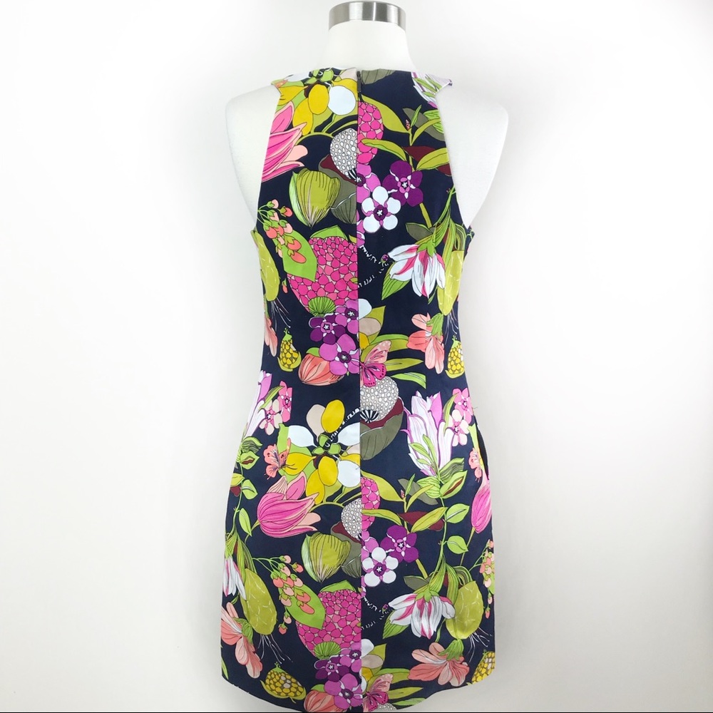 NWT Trina Turk Navy & Floral Print Midi Dress, 4 - Picture 5 of 8